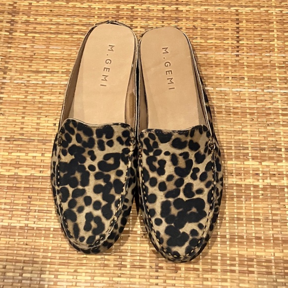 M.Gemi The Felize Mule Leopard Print Suede Size 37 New in Box SOLD OUT - Picture 2 of 6